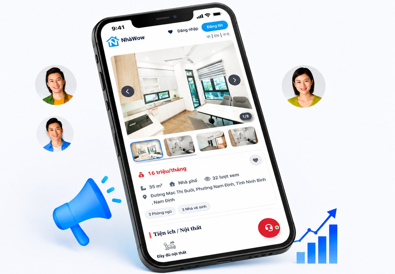 Post listing on NhaWow