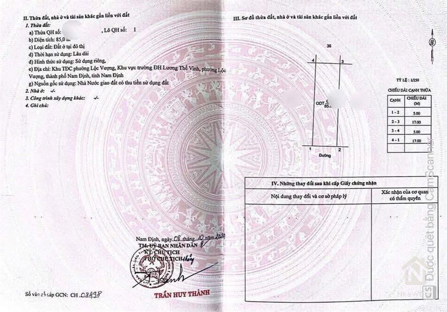 ĐẤT MẶT ĐƯỜNG TĐC LƯƠNG THẾ VINH CL01 – ĐỐI DIỆN CÔNG VIÊN